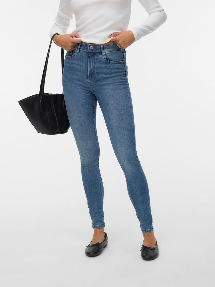 Vero Moda Female Skinny Jeans VMSOPHIA Hohe Taille Skinny Fit Jeans XS / 30L Medium Blue Denim, XS /