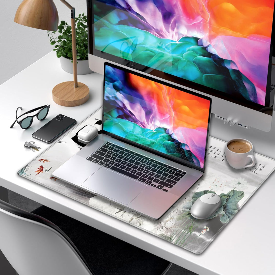 LL-COEUR Grosse Gaming Laptop Mauspad Tastatur Mausmatte Schreibtischunterlage Büro Desk Pad Schreib