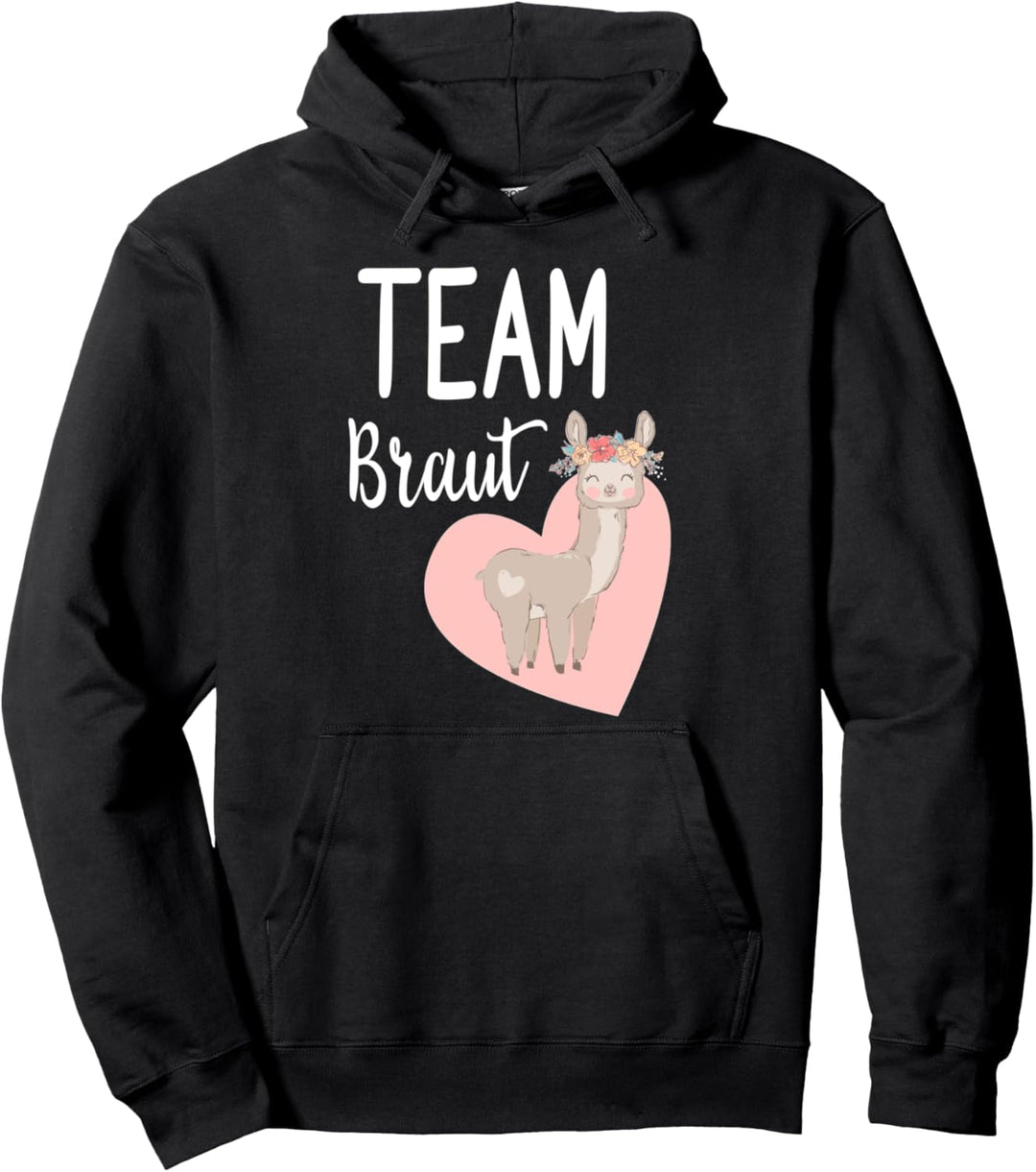 Damen Team Braut Bride Lama Alpaka Alpaca JGA Verlobung Pullover Hoodie