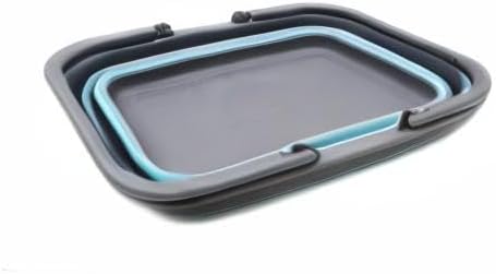 SAMMART 9,2 l Faltbare Wanne mit Griff – tragbarer Picknickkorb für den Aussenbereich – Faltbare Ein