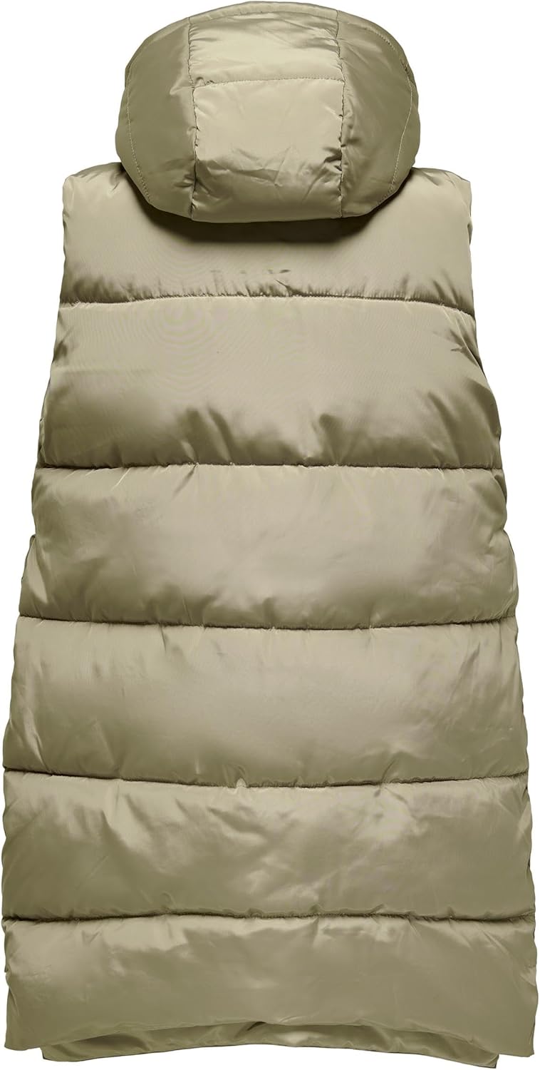 ONLY Damen Onlnewnora Puffer Waistcoat Cc OTW Mantel S Silver Sage, S Silver Sage