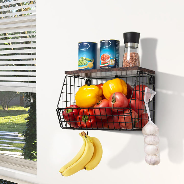 Mefirt Obstkorb, Obstschale für Küchen, Obstkorb Hängend kann als Küche Lagerung Obst Etagere, Kitch
