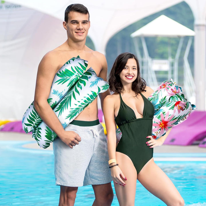 Luftmatratze Pool XL, 2 Stück Wasserhängematte Erwachsene, 4 in 1 Luftmatratze Wasser Pool Zubehör S