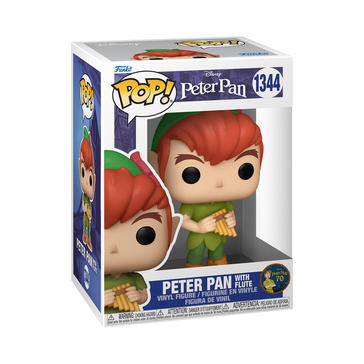 Funko Pop! Disney: Peter Pan 70th - Peter mit Flute - Vinyl-Sammelfigur - Geschenkidee - Offizielle