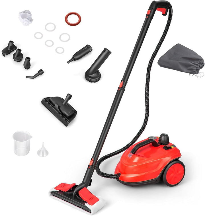 RELAX4LIFE Dampfreiniger 2000 W, Dampfdruck: 5 bar, Flächenleistung: 108 m², Tank: 1,8 L, Aufheizzei