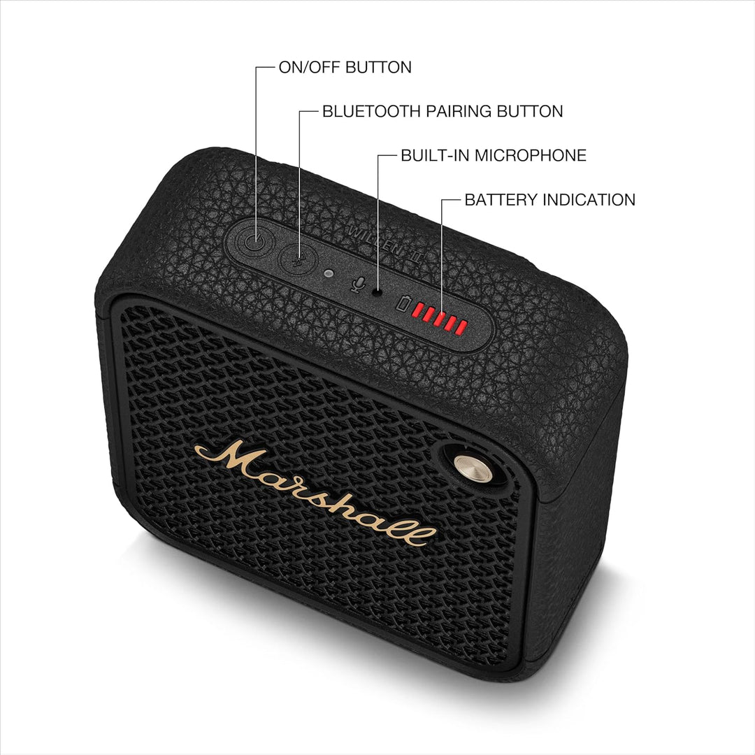 Marshall Willen II Bluetooth-Lautsprecher, kabellos, über 17+ Stunden Spielzeit, wasserdicht nach IP
