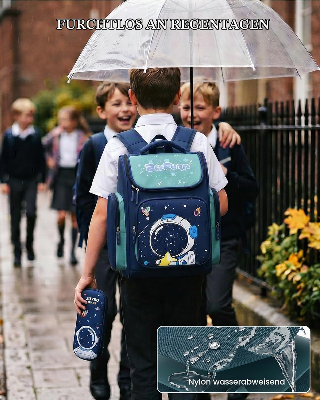 Amythe Schulrucksack Jungen 8-15 Jahre, Wasserdichte Schultasche für 3.-10. Klasse, Kinder Schulranz