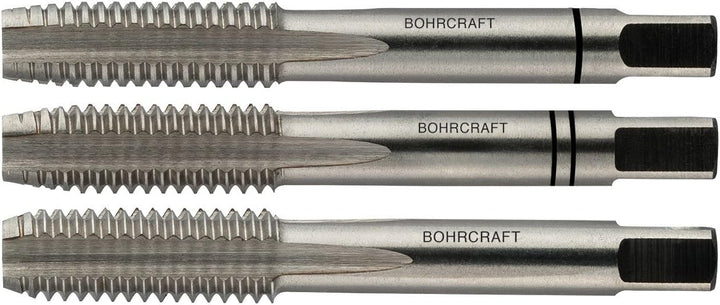 Bohrcraft 60001410025 GS25 Gewindeschneidsatz HSSG/HSS M3-M12 31tlg, Blau, silber
