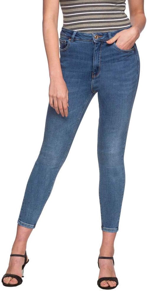 ONLY Female Skinny Jeans ONLBLUSH Mittlere Taille Skinny Fit Jeans 25W / 30L Blau (Medium Blue Denim