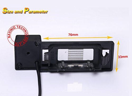 Farb-Rückfahrkamera Einparkhilfe mit Distanz-/Hilfslinien in der Kennzeichenleuchte für Audi A1 A4 B