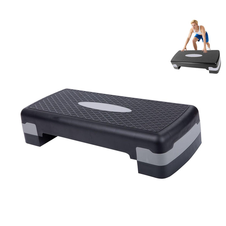 Steppbrett für zuhause, Höhenverstellbar (10-15cm) Stepper Fitness, Aerobic Stepper mit Widerstandsb