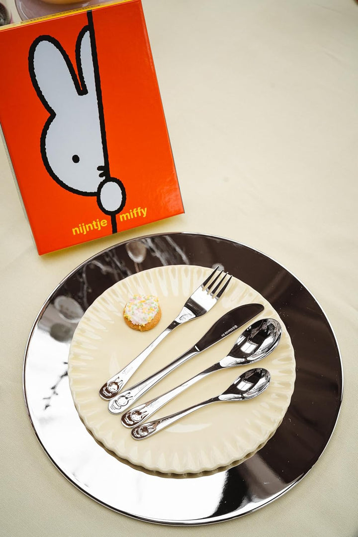 Kinderbesteck MF2940 miffy 4-tlg 18/10 Edelstahl 16/17/16/13,cm ,