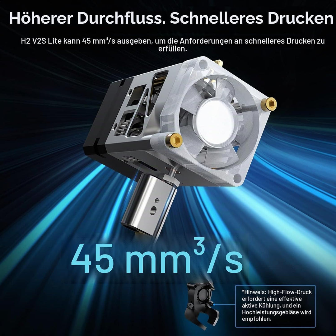 BIQU H2 V2S Lite Extruder Direct Drive Extruder High Flow Hotend Hochgeschwindigkeitsdruck für Ender