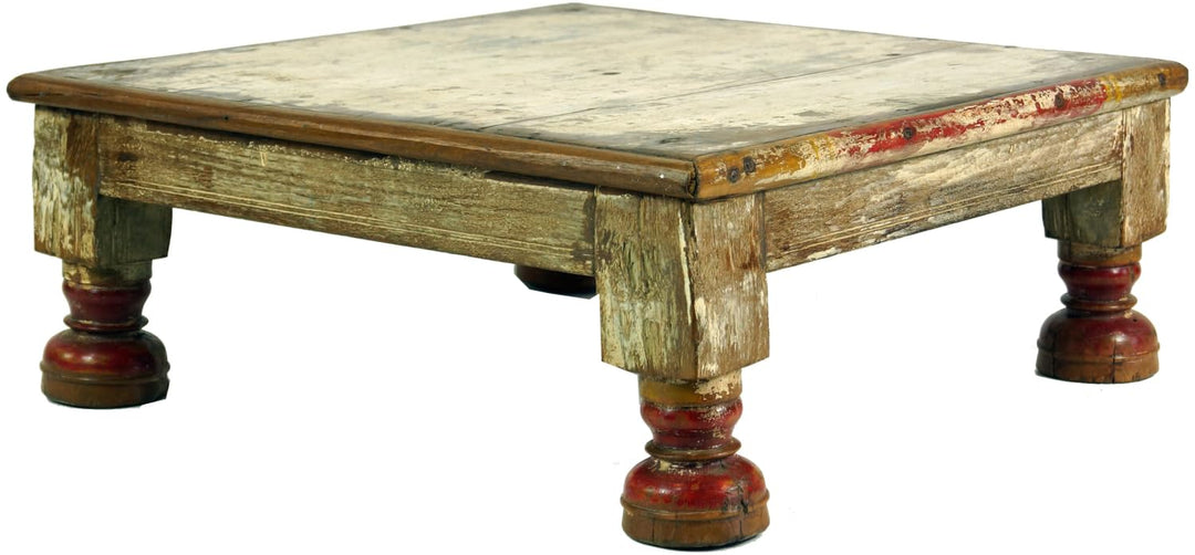 GURU SHOP Kleiner Tisch, Blumenbank, Kaffeetisch, Beistelltisch, Couchtisch - Modell 15, Mehrfarbig,