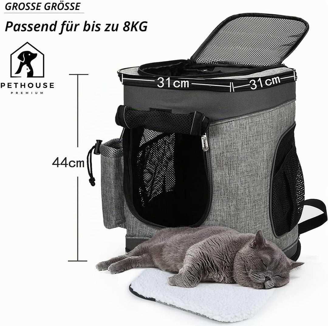 Kato Tirrinia Haustier Hund Träger Rucksack, Haustier Tragetasche mit Mesh für mittelgrosse Hunde Ka