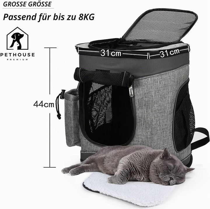 Kato Tirrinia Haustier Hund Träger Rucksack, Haustier Tragetasche mit Mesh für mittelgrosse Hunde Ka