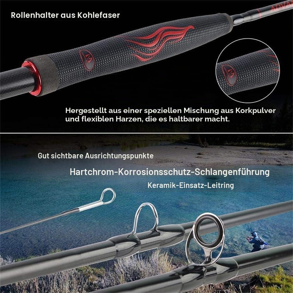 MAXIMUMCATCH Advance Fliegenrute, Superleicht, Spitzenaktion, IM12 30T+40T Kohefaser Rutenblank, 9FT