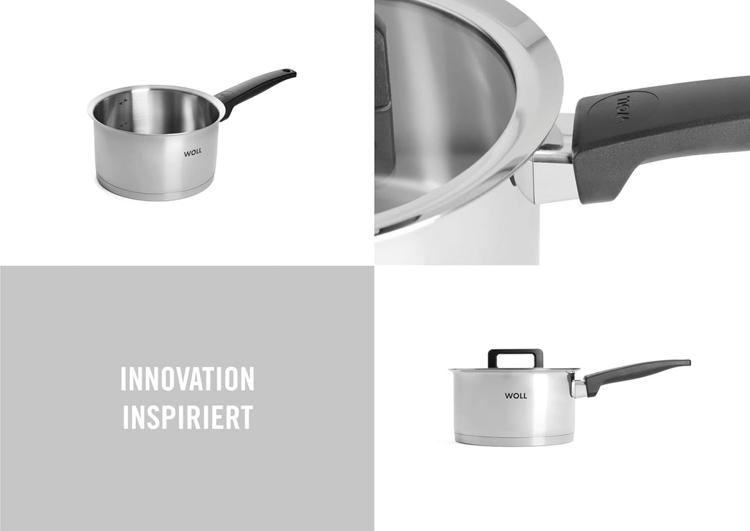 Woll Concept Stieltopf mit Deckel - Induktiv -, Ø 18 cm, 10 cm hoch, 2,5l - Geeignet für alle Herdar