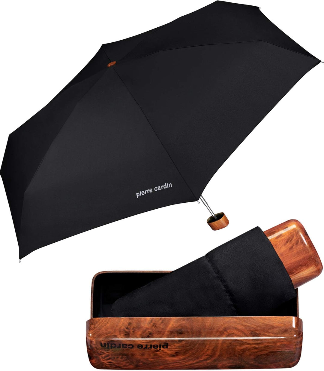 Pierre Cardin Parapluie noir vendu dans une boite à lunette 16 cm