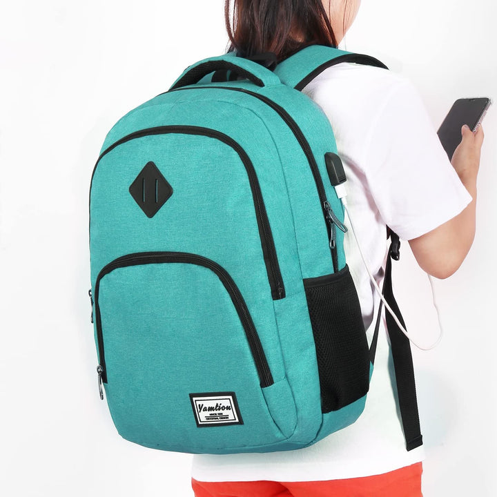 YAMTION Rucksack Schule,Schulrucksack Mädchen und Jungen Schultasche schulranze für Reisen Studium S