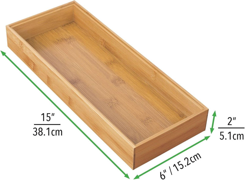 mDesign 2er-Set Schubladeneinsatz für die Küche – modularer Besteckkasten für Silberbesteck und mehr