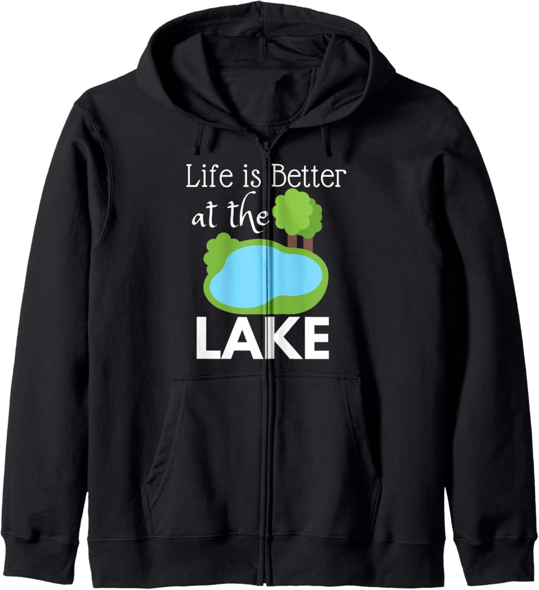 Das Leben ist besser am See Natur Design Lake Life Camping Kapuzenjacke