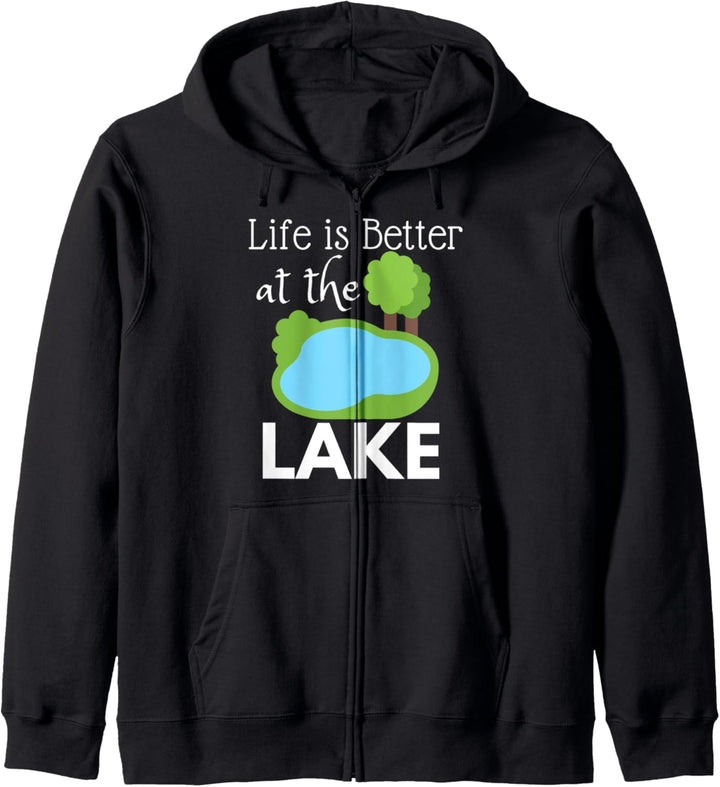 Das Leben ist besser am See Natur Design Lake Life Camping Kapuzenjacke