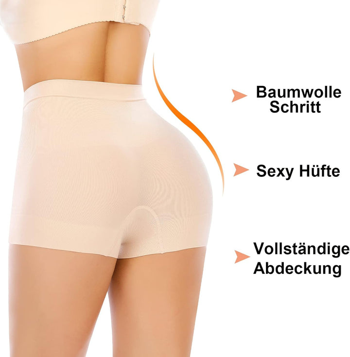 YARRCO Nahtlose Miederhose Leicht Formende Bauchweg Unterhose Damen Shapewear Kurze Leggings Miederp
