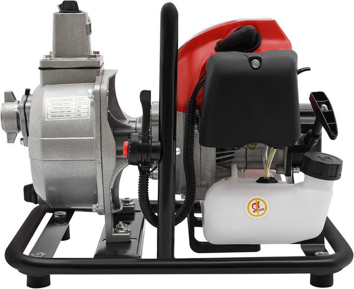 Benzin Wasserpumpe, 43CC 2-Takt Motor Hochleistung 35.66GAL/MIN 30M Förderhöhe Korrosionsbeständige