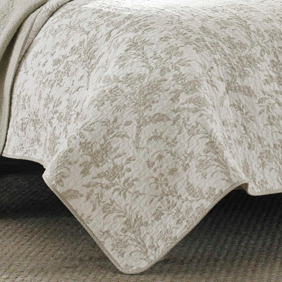 Laura Ashley Home Amberley Collection Steppdecken-Set, 100% Baumwolle, atmungsaktiv und leicht, wend