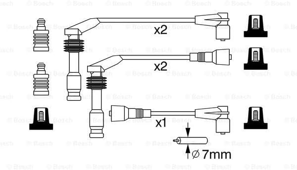 Bosch 0986357242 - Zündleitung - 5er Set