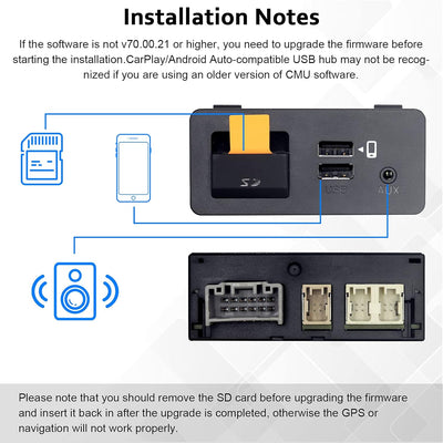 CARABC Apple Carplay Adapter Passend für 2014-2021 Mazda 2/3/6/CX3/CX5/CX9/MX5/FIAT 124, Kompatibel