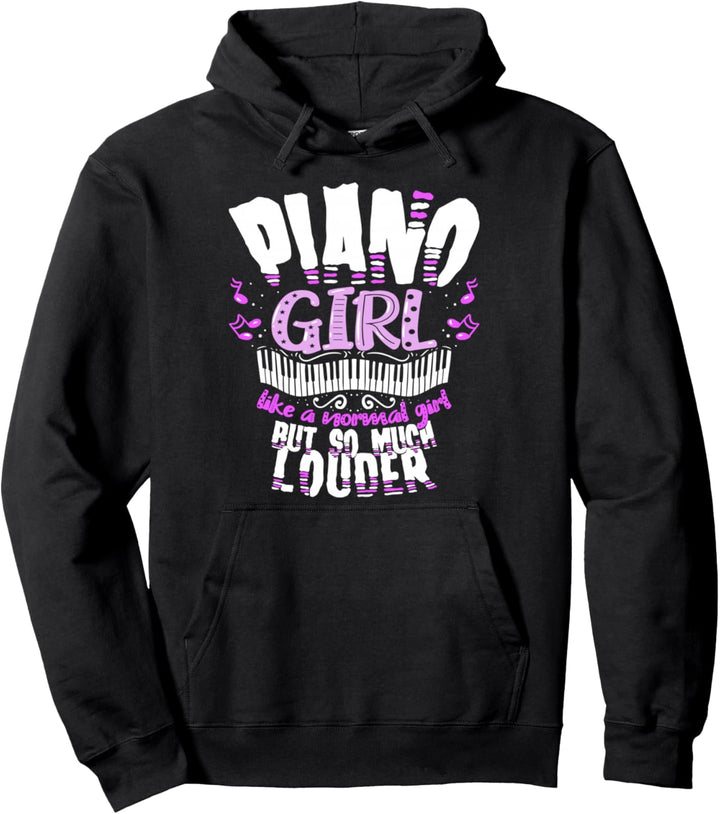 Piano Girl Klavier Klassik Klavierspielerin Frauen Pianistin Pullover Hoodie