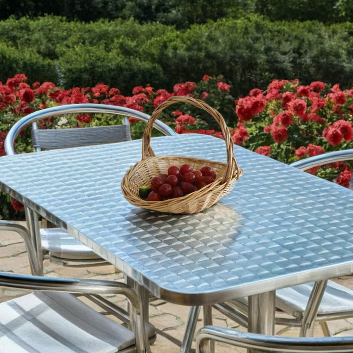 BESTonZON Picknickkorb Rattan Handgewebter Kleiner Obst und Blumenkorb mit Griff für Vielseitige Out