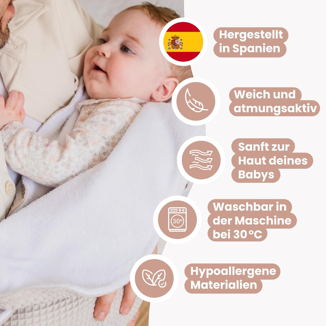 MIMUSELINA Babydecke Baumwolle 90x70 cm | Babydecke Winter und Herbst | Baby Decke neugeborenen Warm