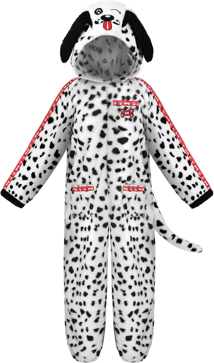 ReliBeauty Dalmatiner Kostüm Kinder Junge Mädchen Onesie Jumpsuit Multicolored 5-6 Jahre (Etikett 11