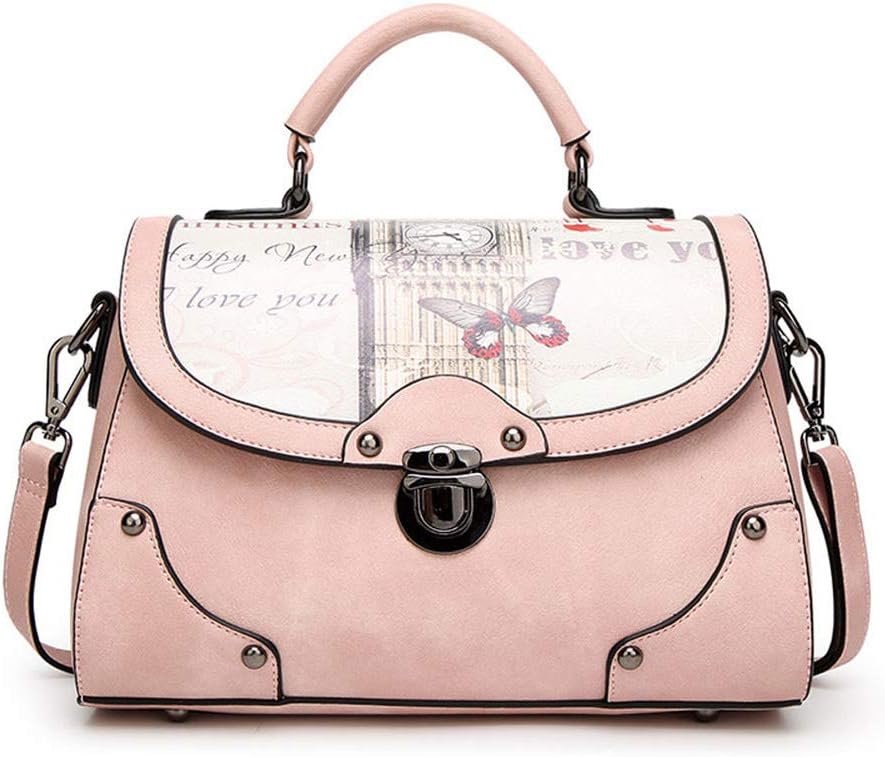BUKESIYI Damen Tasche Umhängetasche Handtasche Frauen Klein Schultertasche Weekender Lack PU Leder C