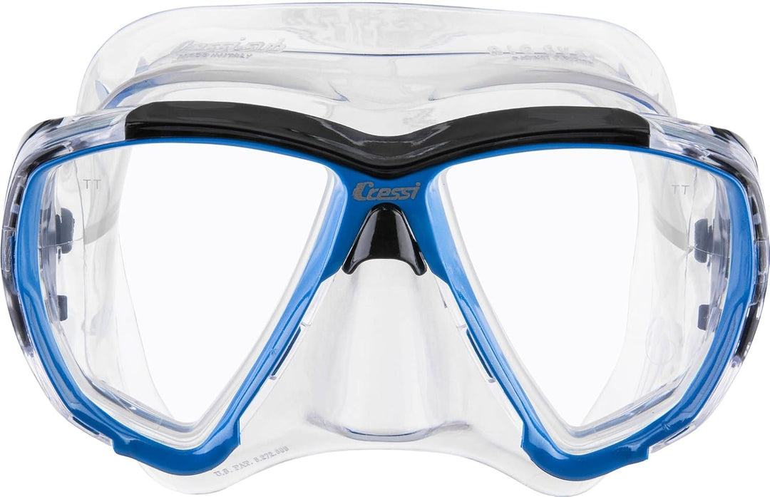 Cressi Tauchmaske Big Eyes Crystal Klar/Hellblau, Klar/Hellblau