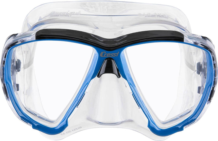Cressi Tauchmaske Big Eyes Crystal Klar/Hellblau, Klar/Hellblau