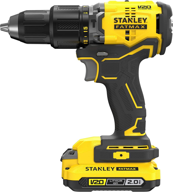 Stanley FatMax 18V 2-Gang Akku-Schlagbohrschrauber SFMCD715D2K (2.0Ah, max. Drehmoment 60 Nm, bürste