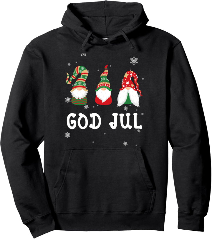 Gnom Geschenk Männer Frauen Kinder Nordic God Jul Pullover Hoodie