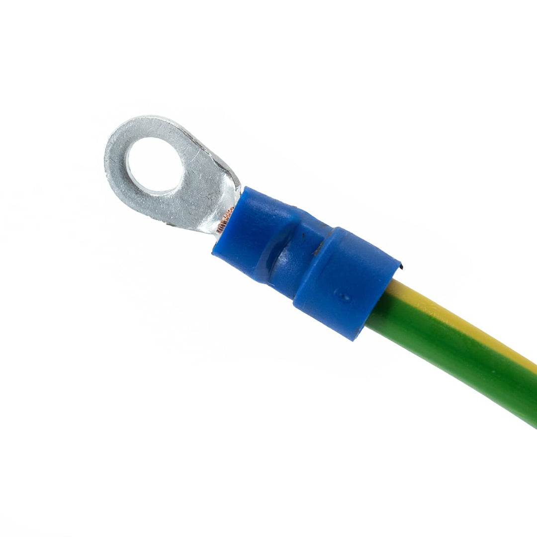 ERKO 100 Stück professionelle isolierte Ringkabelschuhe für M10 Schrauben und Drahtgrösse von 16 mm2