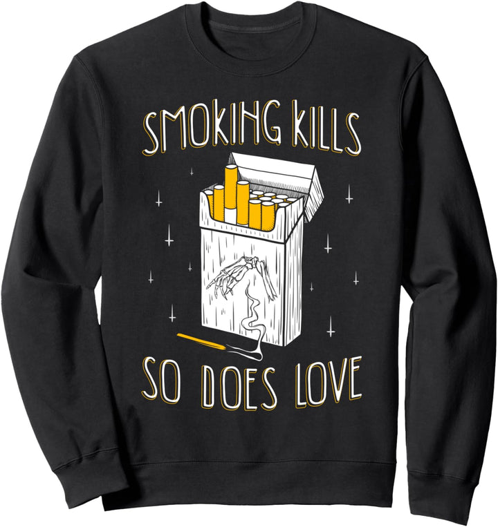 Smoking Kills So Does Love Aesthetic Soft Grunge Clothing Sweatshirt