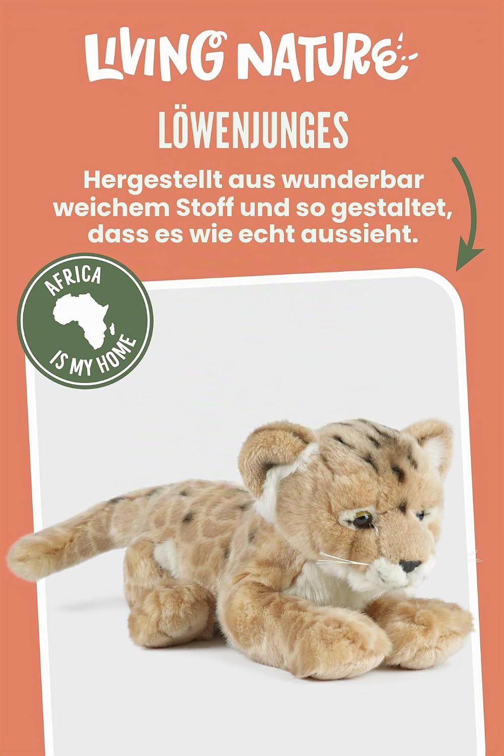 Living Nature Stofftier - Löwenjunges (35cm) M Löwe, M Löwe