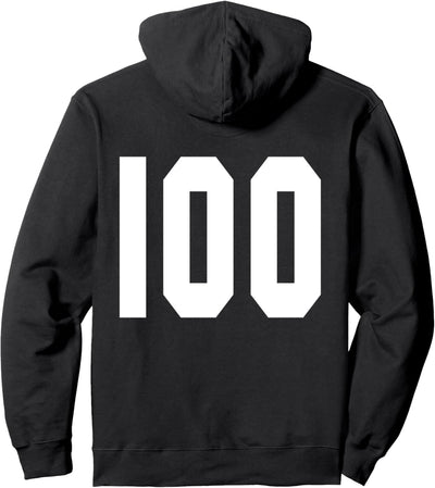 # 100 Team Sports Jersey Front & Back Number Player Fan Pullover Hoodie