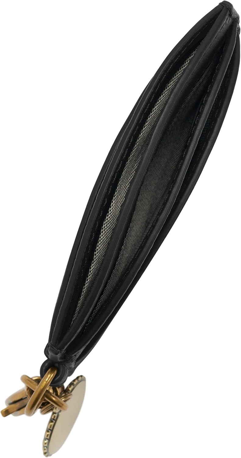 Fossil Damen Polly Card Case 10.4775 cm x 0.47498 cm x 8.4582 cm Schwarz, 10.4775 cm x 0.47498 cm x