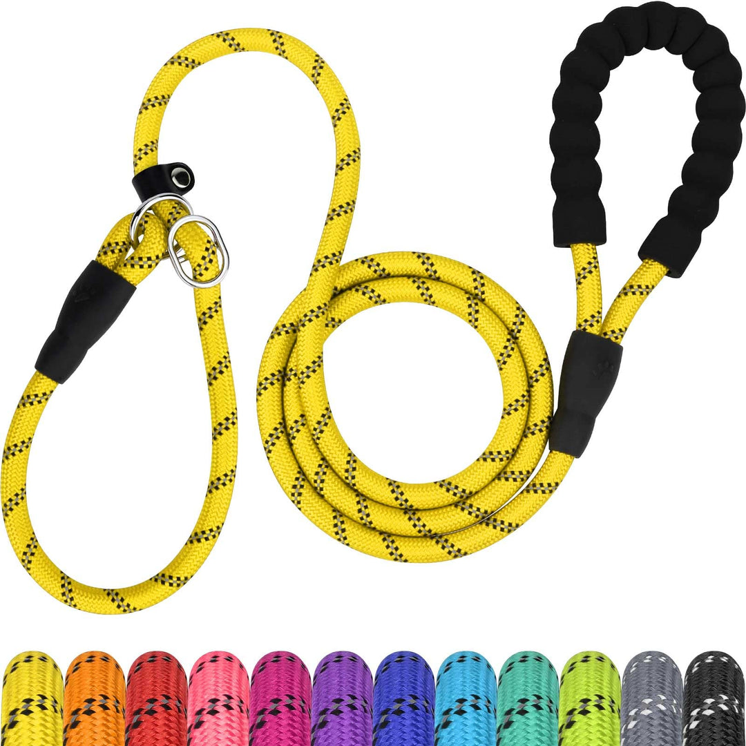 TagME Retrieverleine mit Zugstopp,Reflektierende Seilleine 185 cm Moxonleine,Weicher gepolsterter Gr