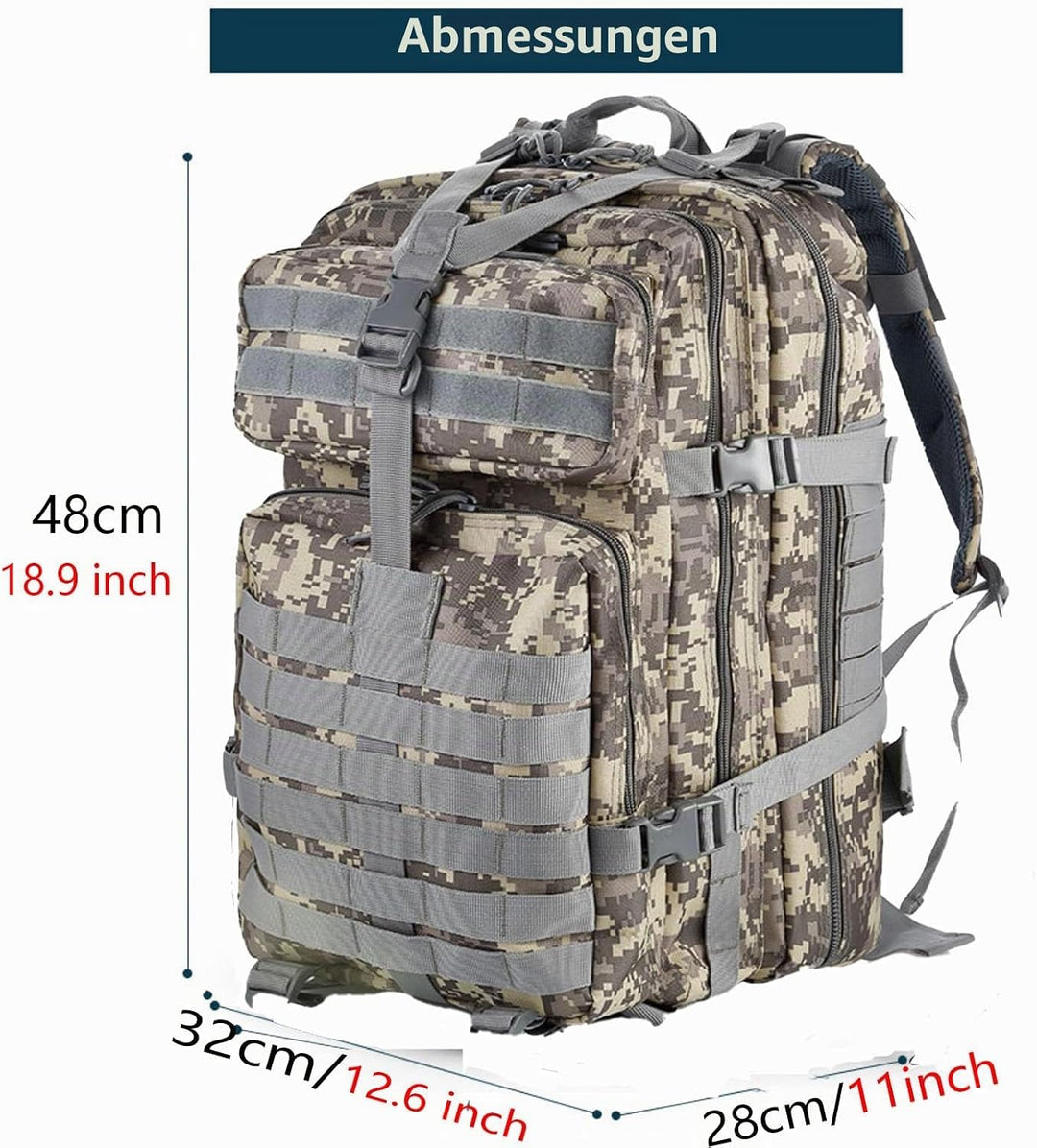50L Strapazierfähiger Nylon Wasserdichter Angeln Jagdrucksack Outdoor Militär Rucksäcke Taktische Sp
