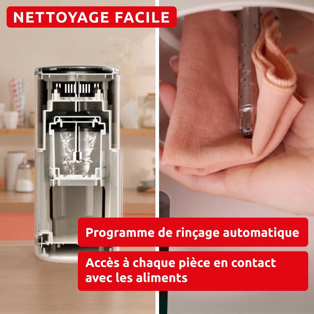 Moulinex Dolci, Eismaschine, 10 Programme, automatische Reinigung, 1-Step Perfector-Technologie, MJ6