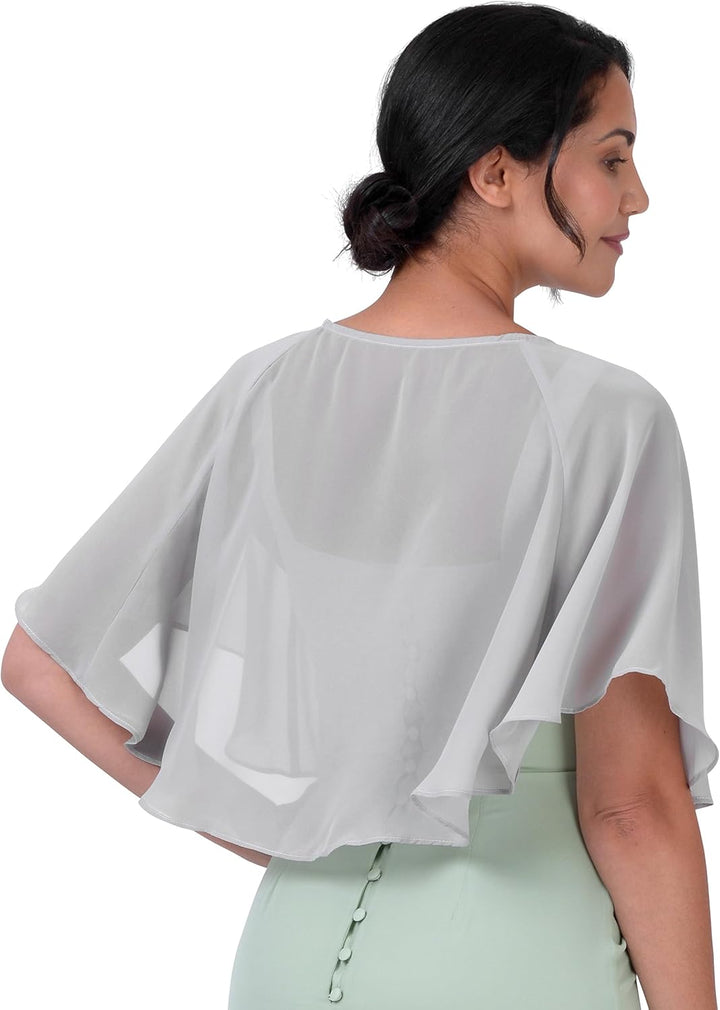 BlackButterfly weich Hochzeit Umhängetuch Abend Durchsichtiges Chiffon Überwurf Umhang Schultertuch